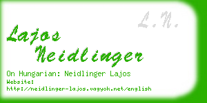 lajos neidlinger business card